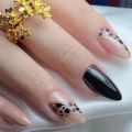 24Ps Almond False Nails Marble Grain Exploding Nail Art Flash Fragments Spicy Girl European and American Ins Press on Nails. 