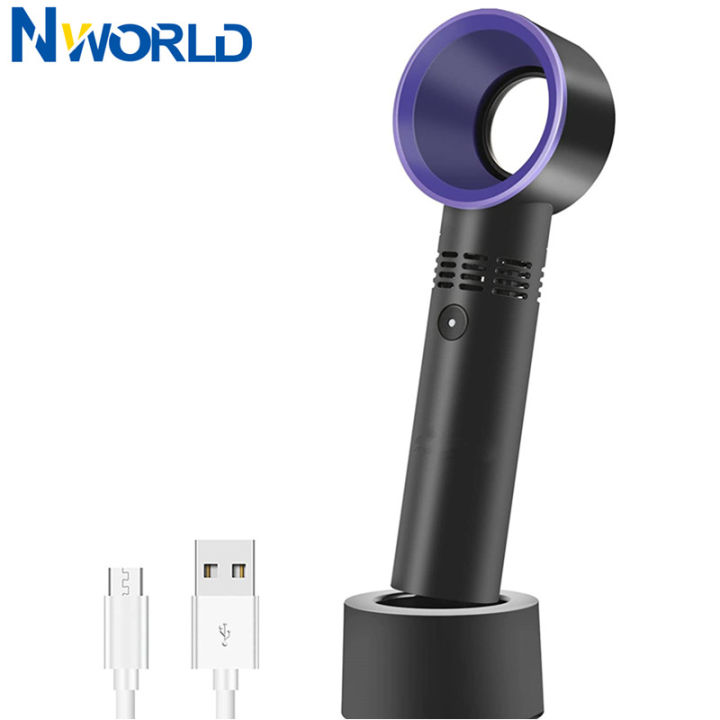 USB Rechargeable Bladeless No Leaf Fan Handheld Mini Cooler Fan Electronic Gadgets Smart Gadgets USB Gadget Fan Desktop for Home