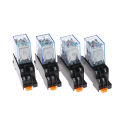 AC220V 12VDC 24VDC 24VAC 5A 8PIN Coil Power MY2N-J Relay HH52P With Socket Base Eatop.
