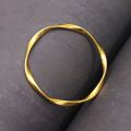 Vietnamese Sand Gold Mobius Bracelet Love Endless Loop Bracelet Women's Closed Design Brass Gold Plated Bracelet.