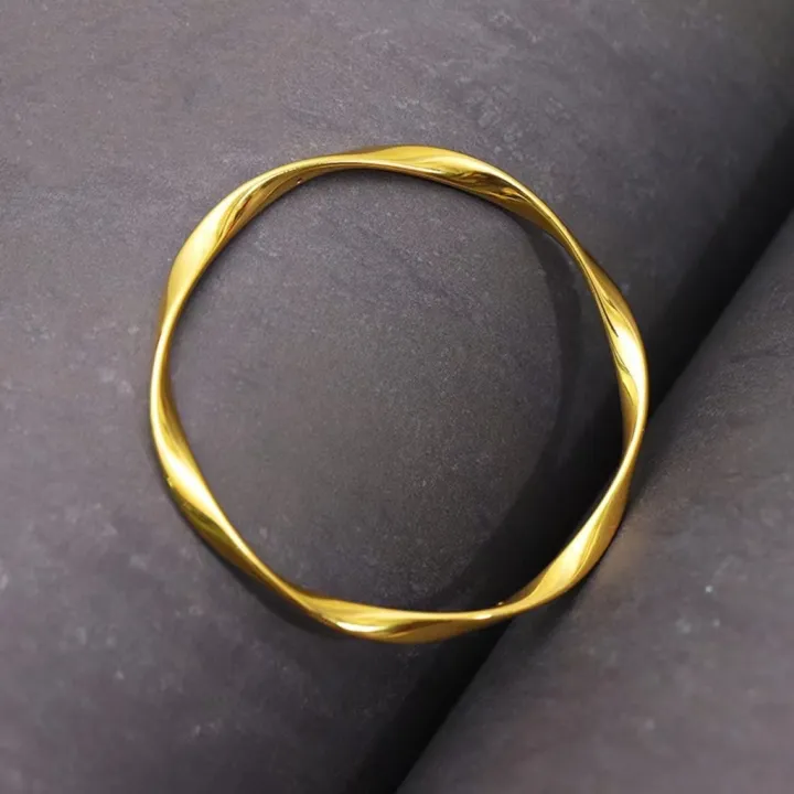 Vietnamese%20Sand%20Gold%20Mobius%20Bracelet%20Love%20Endless%20Loop%20Bracelet%20Women's%20Closed%20Design%20Brass%20Gold%20Plated%20Bracelet%20-%20Image%202