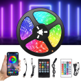 Best Quality 5-30Meter LED Light Strip TV LED Backlight USB RGB 5050 Color Strip Music Synchronized Color Changing Remote App Control 5Volt Halloween Decorative Night Light Suitable for Home Bedroom Christmas Party Holidays Ceiling lighting. 