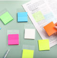 【Factory-direct】 Panda Online 50 Sheets Transparent Multicolor PET Sticky Notes Waterproof Stickys Memo Messages Post it Notes. 