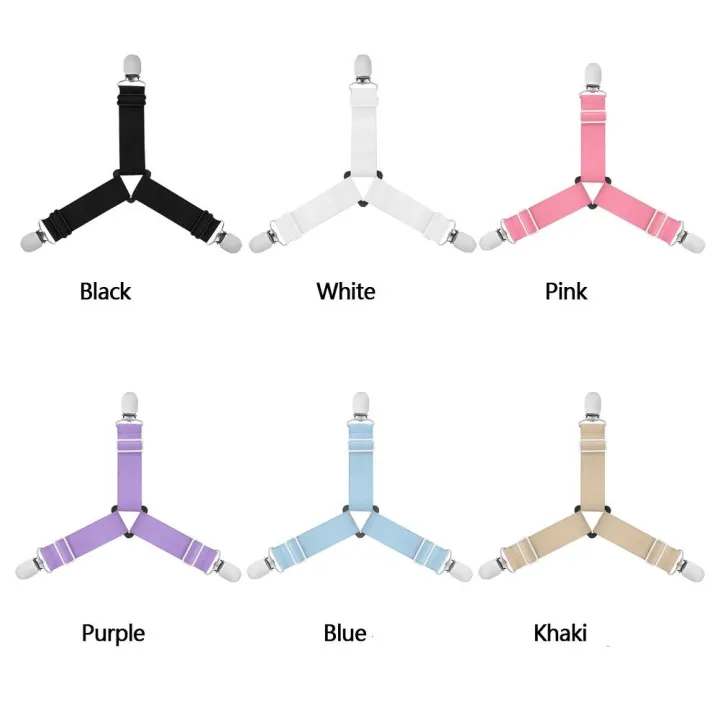 4Pcs/set%203%20Clips%20Adjustable%20Bed%20Corner%20Holder%20Bed%20Sheet%20Fasteners%20Mattress%20Cover%20Clips%20Heavy%20Duty%20Bedding%20Sheets%20Elastic%20Straps%20-%20Image%208