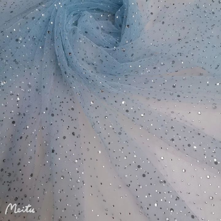Shiny%20Glitter%20Rhinestone%20Mesh%20Fabric,%20Sparkly%20Tulle%20Fabric,%20Netting%20Material,%20Perfect%20for%20DIY%20Wedding%20Dress%20and%20Craft%20-%20Image%203