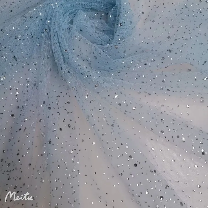 Shiny%20Glitter%20Rhinestone%20Mesh%20Fabric,%20Sparkly%20Tulle%20Fabric,%20Netting%20Material,%20Perfect%20for%20DIY%20Wedding%20Dress%20and%20Craft%20-%20Image%203