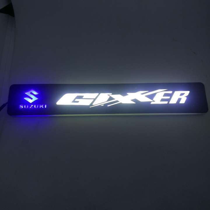 Bike Brand Logo Front Name Plate Led Light For  Suzuki Motorcycle - Bike Accessories