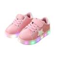 2019 Hot Children Shoes With Colorful LED Light Baby Boys Girls Led Light Up Shoes Kids Sport Shoes Glowing Sneakers Boys Girls Ligthed Shoes(Pink EU:24). 