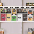 GC 7 Piece Food Storage Container Set With Marking Pen, Sticker, Measuring Spoon Durable And Impact Resistant Airtight Clear Canisters For Kitchen, Pantry.