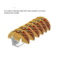 Taco Holder Creative Stainless Steel Mexican Pancake Rack 6-grid Tortillas With Wavy Pancake Rack Material: food stainless steel 430. 