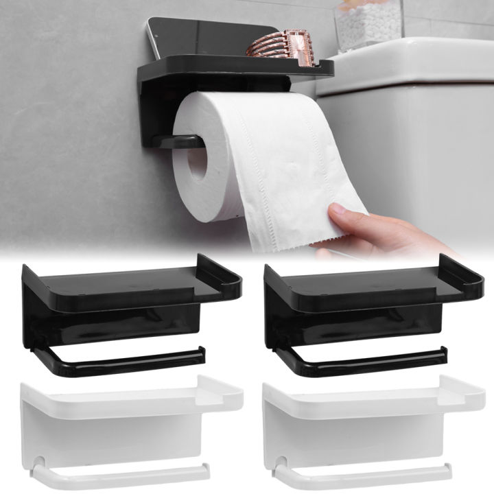 Toilet Paper Holder Tissue Rack Plastic Tissue Phone Towel Holder Home Bathroom Paper Roll Storage Shelf Bathroom Accessories