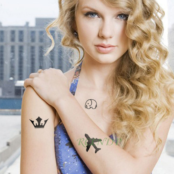 Waterproof%20Temporary%20Tattoo%20Sticker%20Crown%20aircraft%20Elephant%20Tatto%20Flash%20Tatoo%20Tatouage%20Wrist%20Foot%20Hand%20For%20Girl%20Women%20Men%20-%20Image%202