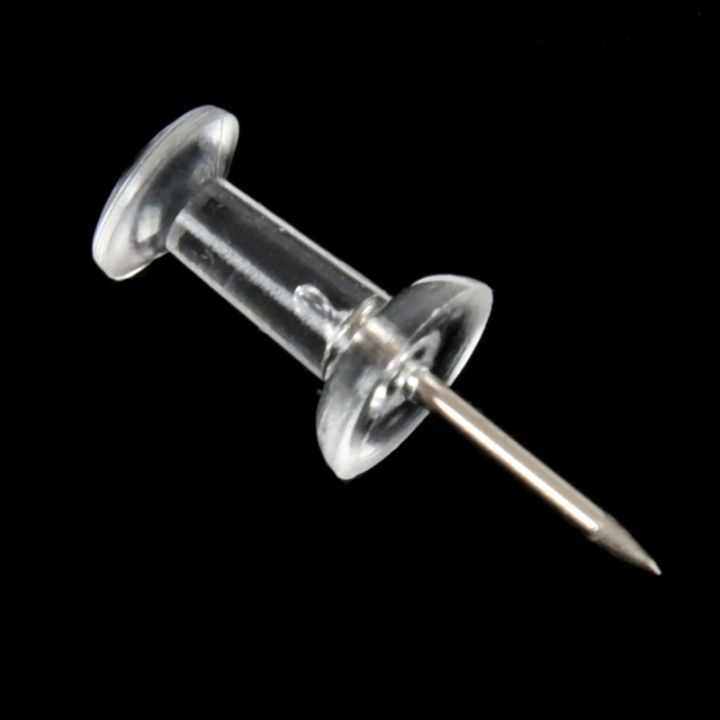 100%20Pcs%20Push%20Pin%20Thumb%20Tack%20Clear%20Color%203/8inch%20Drawing%20Cork%20Board%20Office%20Pushpin%20-%20Image%204