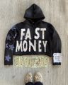 Y2k New Trendy Brand Fashion Letter Embroidered Jacket Men Retro Casual Loose Oversized Sweatshirt Street Hip-hop Zipper Hoodie.