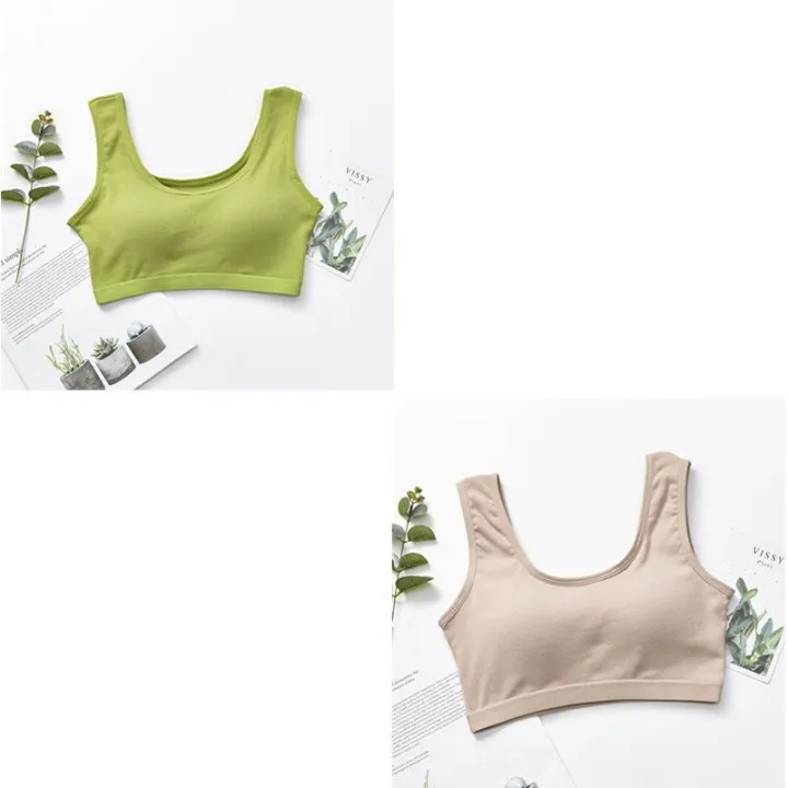 Pure%20Cotton%20One-Piece%20Chest%20Wrap%20Girl's%20Underwear%20Student%20Wireless%20Push%20up%20Tube%20Top%20Spaghetti%20Straps%20Exercise%20Vest%20New%20Bra%20-%20Image%209