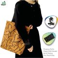 Trendy Top Handle Love Design White Color Tote Canvas Bag Shopping Bag / College / University Bag, Tote Bag, Canvas Bag with Zipper and Free Pouch, pencil bag, cosmetic bag.