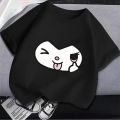 korean Hello Kitty Children Clothing Anime Sanrio Girls T-shirt Cartoon Melody Kuromi Summer Cute Top Cotton Kids Short Sleeves. 