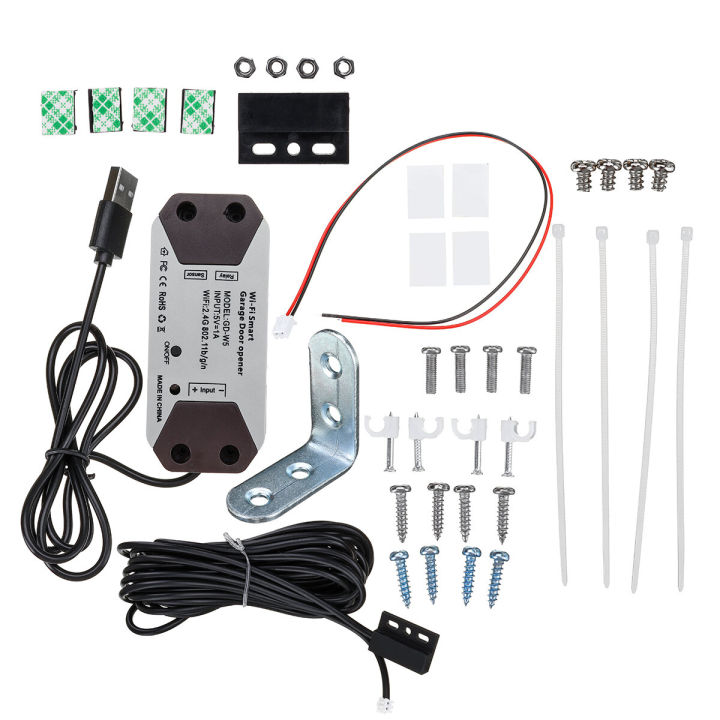 Intelligent WiFi garage door controller compatible with Alexa, Google, Amazon