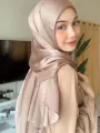 Pleated Crinkled Satin Hijab Scarf Medina Silk Scarves Solid Color Shawls Headband Scarf Wrap Muslim Women Veil. Turban Hijabs. 