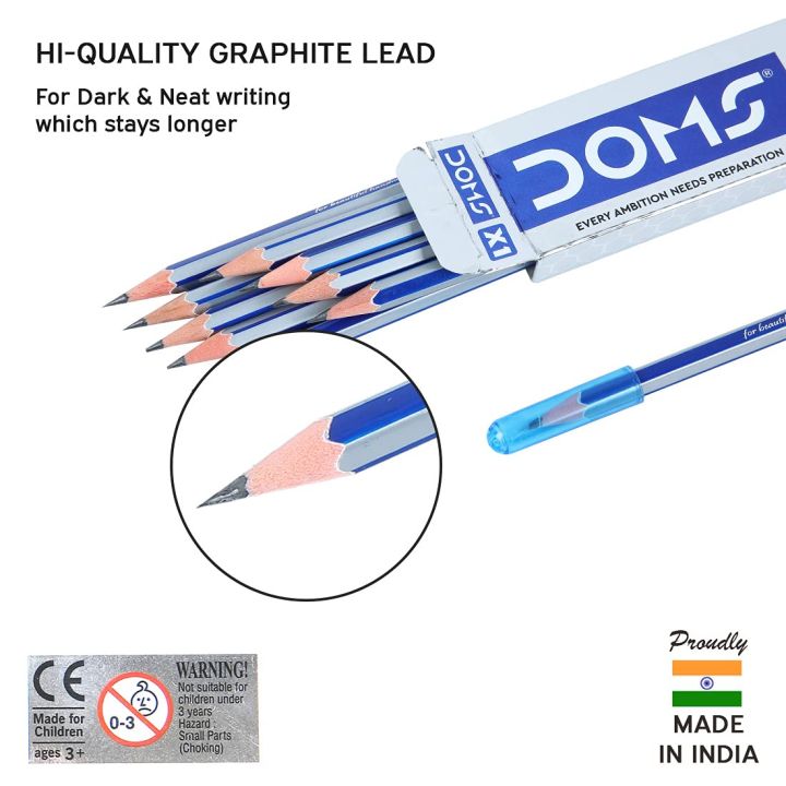 DOMS X-TRA Super Dark Pencils X1 - 10pcs