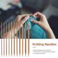 5 Sets of 11 Sizes 5" (13cm) Double Pointed Carbonized Bamboo Knitting Kits Needles Set (2.0mm - 5.0mm).