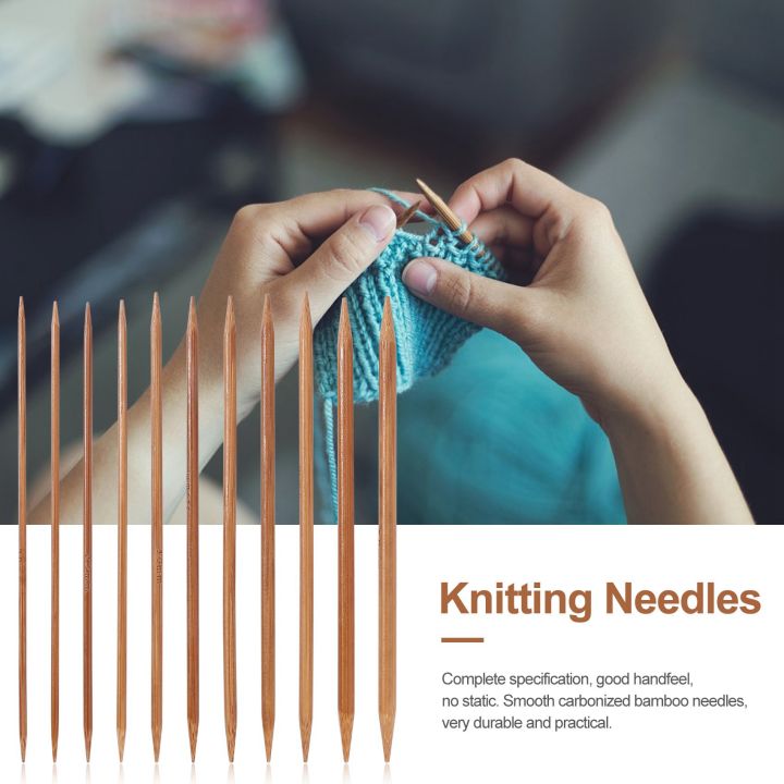 5%20Sets%20of%2011%20Sizes%205"%20(13cm)%20Double%20Pointed%20Carbonized%20Bamboo%20Knitting%20Kits%20Needles%20Set%20(2.0mm%20-%205.0mm)%20-%20Image%202