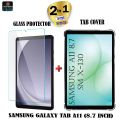 Samsung Galaxy Tab A11 (8.7 Inches ) SM X133/SM-X135 Transparent Crystal Clear Back Case Cover + Tempered Glass Protector for Samsung Galaxy Tab A 11 ( 2 in 1 Combo Pack ).