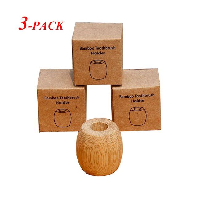 Eco-Friendly Bamboo Toothbrush Holder Reusable Wooden Toothbrush Bathroom Stands Natural Vegan Toothbrush Accessories Tools