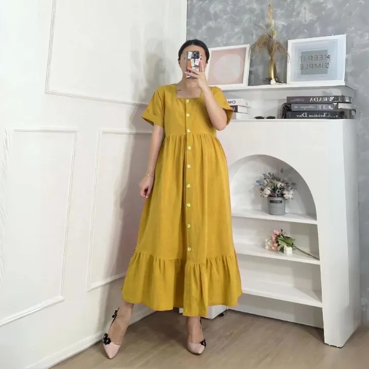 Ladies%20Cotton%20Soft%20Maxi%20Dress%20%E2%80%93%20Comfortable%20Buttoned%20Style%20for%20Women%20-%20Image%209