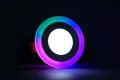 LED 6W(3W+3W) Concealed Round Pink Blue Green (PBG) Colour Panel Ceiling Light 3D Effect Lighting (Double Color).