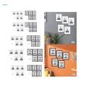 5 Pieces Picture Frames Photo Frames Display Creative Art Collection Pictures Holder Wall Frame Set for Living Room Bedroom Gift.