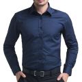 Men's full sleeve Formal Navy Blue Shirt.