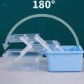 Clear Storage Boxes 3 Layer Compartments for Kitchen .87x5.51x5.12inch. 