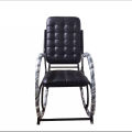 Stainless Steel Rocking Chair - Black. 