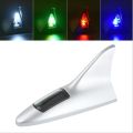 Solar Smart Shark Fin Antenna Car Roof Warning Light - Black,White,Silver & Red. 