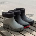 Rain Boots Men's Labor Protection Work Rubber Shoes Middle Tube Non-Slip Waterproof Kitchen Fishing Shoes Outdoor Rain Boots Soft Bottom Rain Shoes Men. 