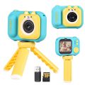 Andoer 1080P Kids Mini Digital Camera 48MP 2.4 Inch IPS Screen Dual Lens with 32GB Memory Card and Card Reader and Desktop Tripod. 