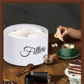 Coffee Filter Holder, Basket Coffee Filter Storage with Lid, Round Coffee Filter Container for Counter,Black. 