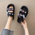Disney StellaLou Creative Platform Shoes Soft Thick Bottoms Outdoor Slippers Women Fashion Korean Luxury Sandals Y2k Flat Shoes. 