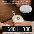 Super Silent Vibrating Alarm Clock Bed Shaker Impact Resistance for Hearing Impaired Snooze Mute Student Clocks Light Reminder. 