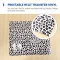 5Pc Heat Transfer Vinyl Bundle 12 x 10 Inches Print Leopard HTV Vinyl Craft Film Garment Clothing for T-Shirt Decoration.