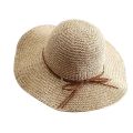Beach Hats Adults Female Sunscreen Cap Simple Women Straw Hats Summer Sun Hats for Women Lady Folding Bow Travel Caps Female.