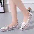 Embroidery Bowknot Loafers Women Flower Sneakers Summer Breathable Solid Color Designer Shoes Women Non-slip Casual Ladies Shoes House Foocus. 