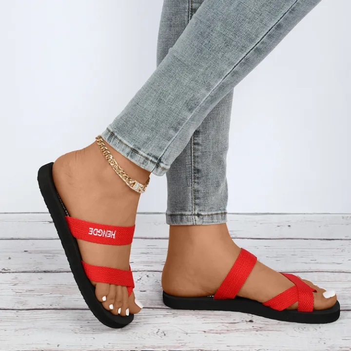 Summer%20New%20Women%20Sandals%20Flat%20Non-slip%20Open%20Toe%20Shoes%20Women%20Casual%20Vintage%20Comfortable%20Mother%20Sandals%20Zapatos%20De%20Mujer%20zz79%20-%20Image%203