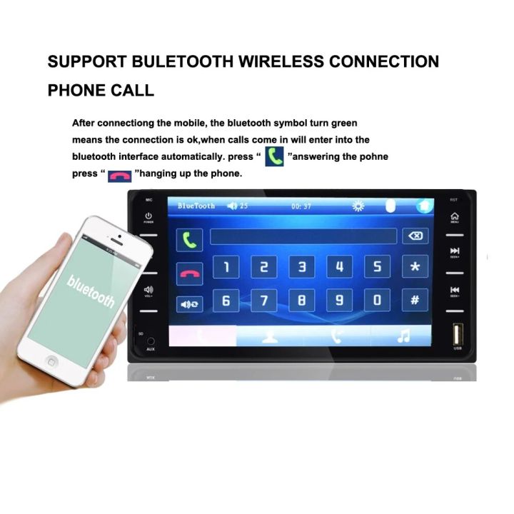 Car%20Audio%20MP5%20DVD%20Player%20For%20Toyota%20Corolla%202%20Din%20Touch%20Screen%20Android/IOS%20MirrorLink%20Bluetooth%207%20Universal%20FM%20Microphone%20mp5%20-%20Image%202