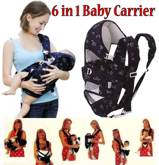 Chuan-QUE Baby Carrier Bag 6 in 1 Navy Blue