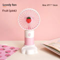 New USB Cartoon Fruit Mini Handheld Small Fan for Kids Portable Silent Student Desktop Holding Fan-Best Rate. 