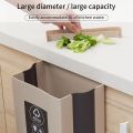 Folding Trash Can,Silicone Waste Cans for Kitchen Folding Waste Bin Foldable Hanging Trash Can Collapsible Small Hanging Garbage Can for Home Room Cabinet Door Drawer. 