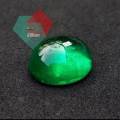 Russian Emerald Stone Oval Flat Bottom Transculent.