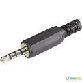 4 Pole Headphone Jack Plug Male 3.5mm 4 Pin Stereo Audio Headphone Jack Connector Earphone Plug For Mobile Phone Computer Laptop Desktop PC MP3 Video Cables. 